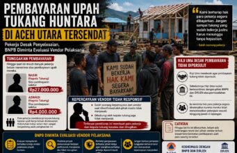 Pembayaran Upah Tukang Huntara di Aceh Utara Tersendat, Pekerja Desak Penyelesaian