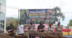 Musnahkan Barang Bukti Ganja, Kapolres Aceh Selatan Tegaskan Komitmen Berantas Narkotika